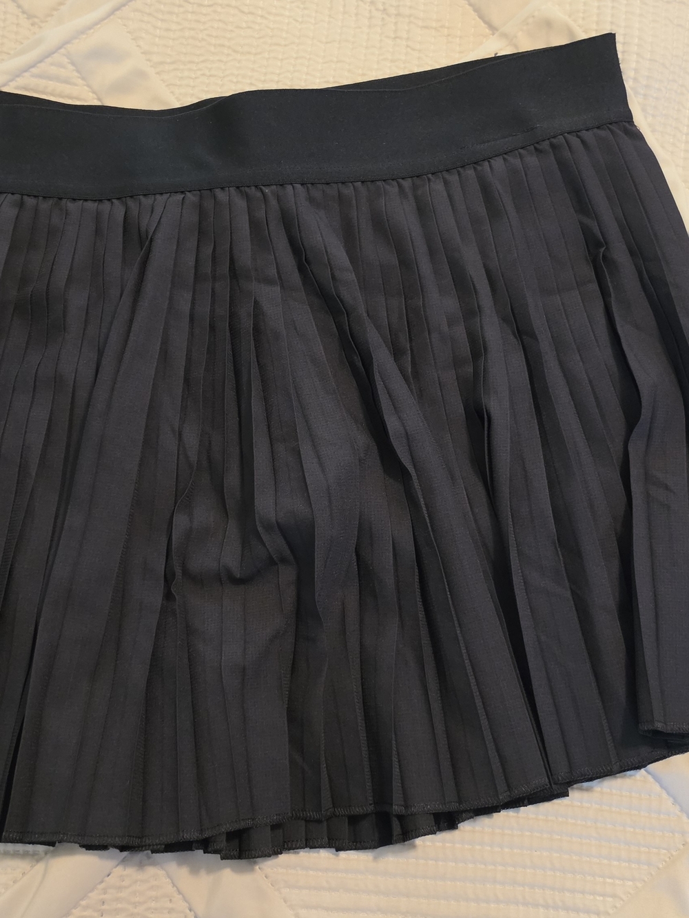 adidas Black Pleated Skirt with Elastic Waistband